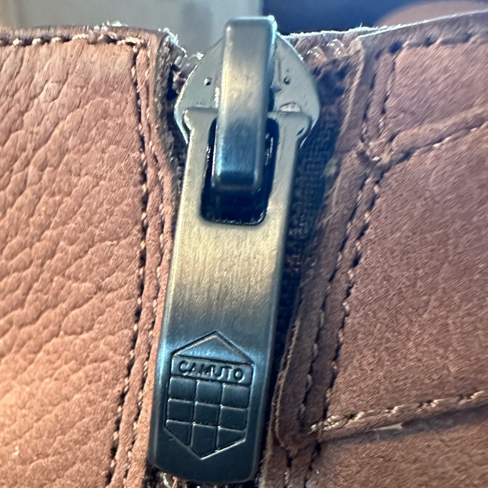 Vince Camuto Open Toe, Open Heel Camel Color Shoe… - image 6